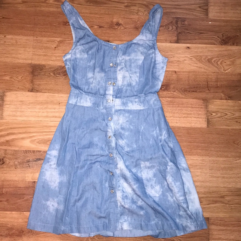 Denim tie dye dress